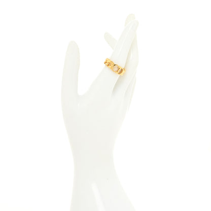Christian Dior Metal Danseuse Etoile Chain Ring 7 Gold 2 of 3