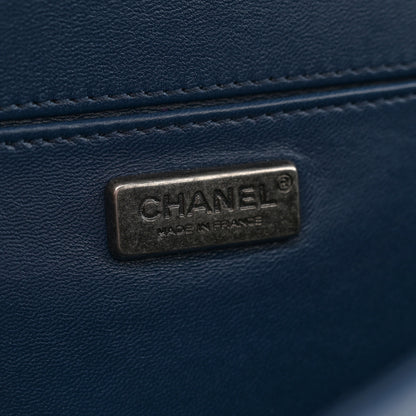 Chanel Lambskin Tile Medium Mosaic Boy Flap Navy Multicolor 6 of 11