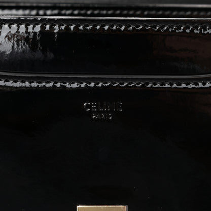 Celine Patent Calfskin Small 16 Top Handle Bag Black 9 of 13