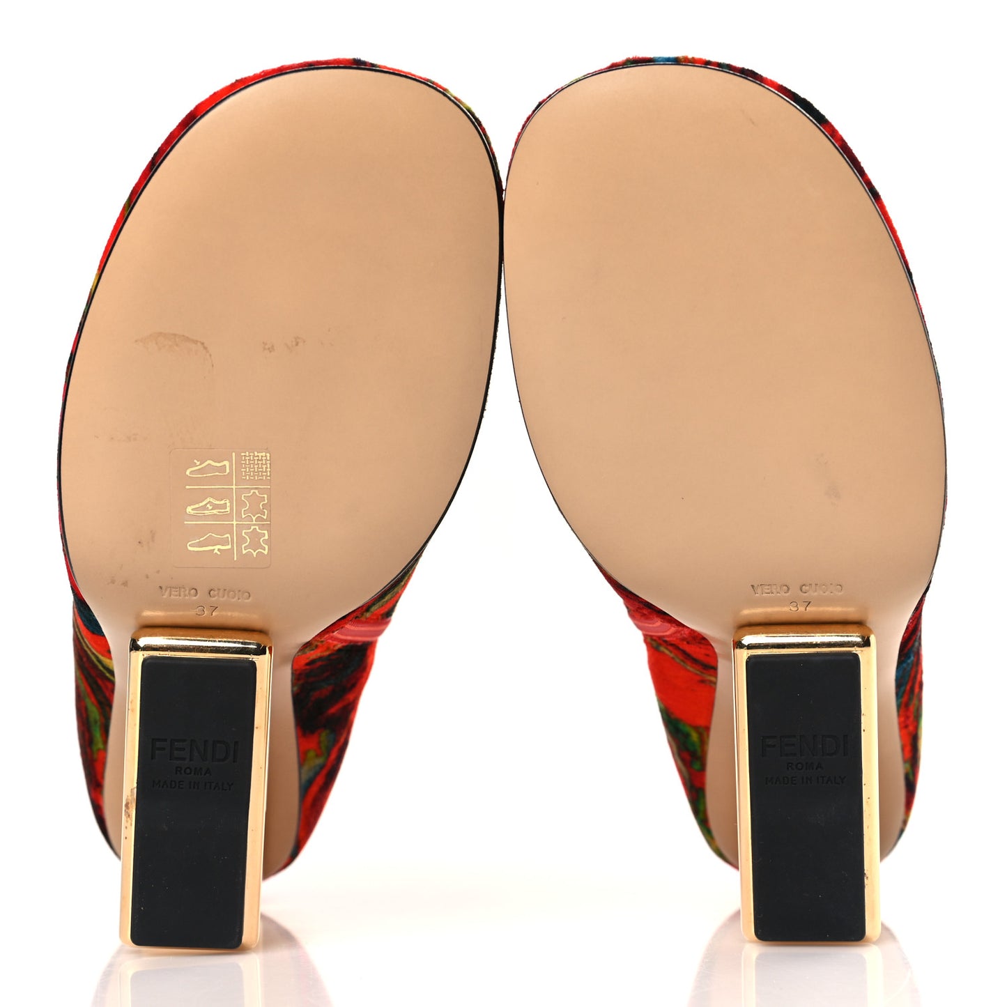 Velvet Marble Fendi First 95mm Booties 37 Georgia