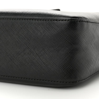 Salvatore Ferragamo Hammered Calfskin Lydia Bow Camera Bag Black 9 of 12
