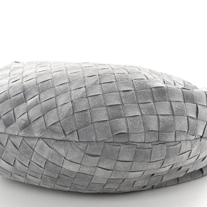 Bottega Veneta Suede Calfskin Intrecciato Teen Jodie Hobo Thunder 9 of 10