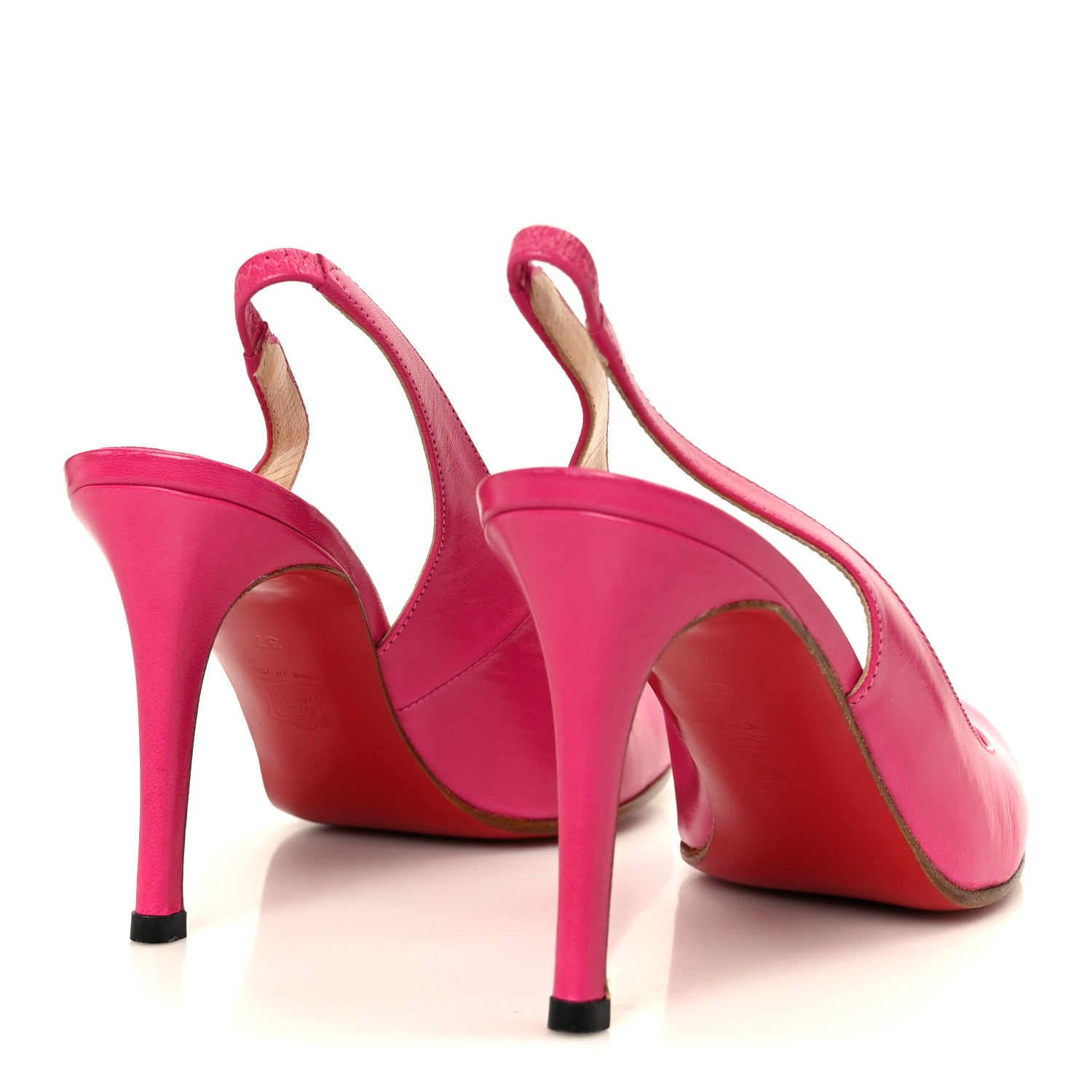 Christian Louboutin Calfskin Fifi Sling 85 Pumps 37 Hot Pink 5 of 8