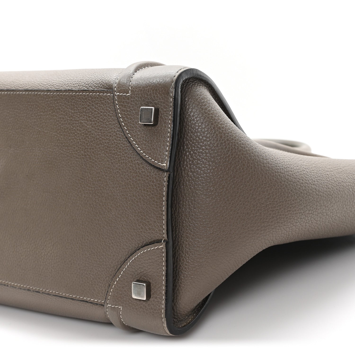Celine Drummed Calfskin Mini Luggage Souris 10 of 12