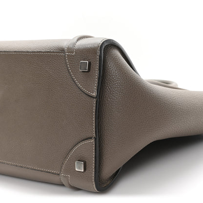 Celine Drummed Calfskin Mini Luggage Souris 10 of 12