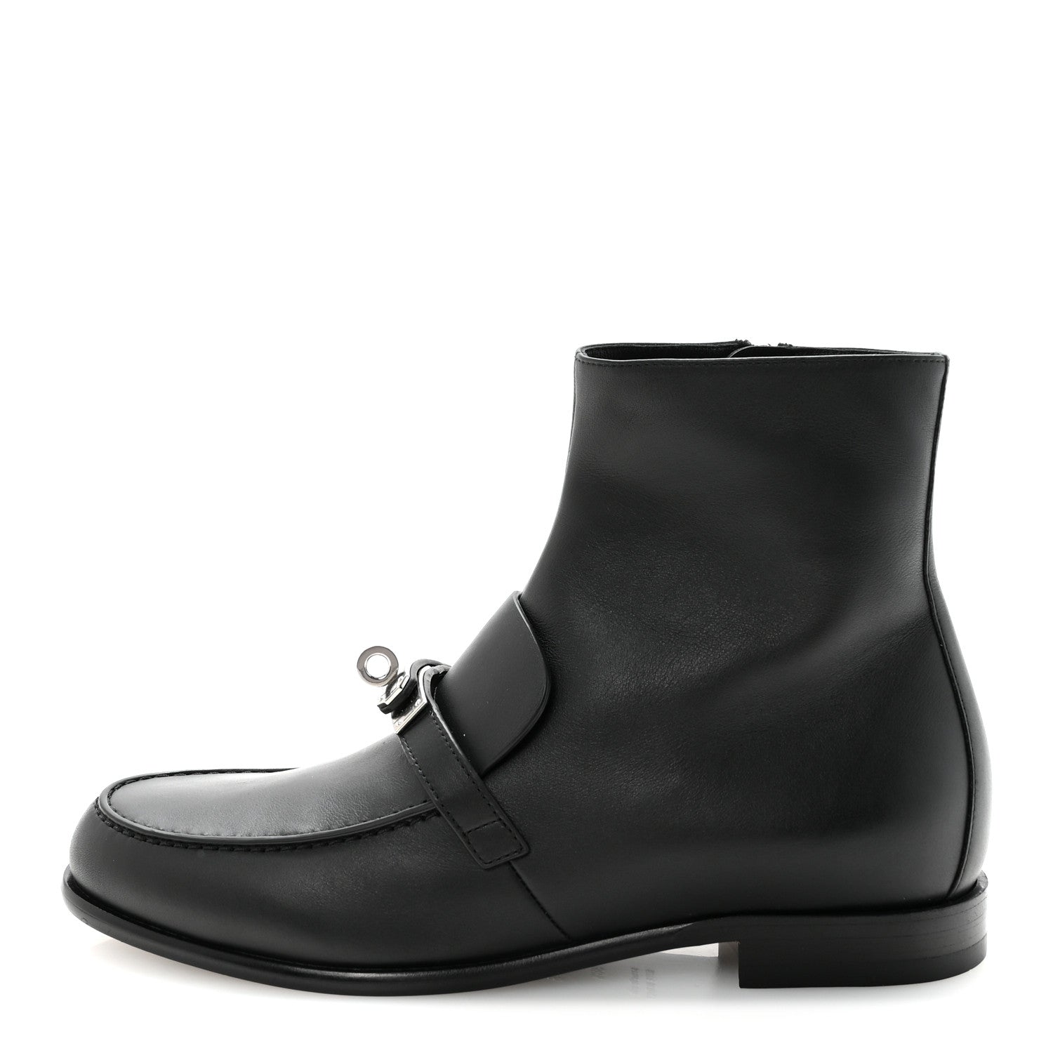 Hermes Calfskin Kelsey Ankle Boots 38.5 Black 1 of 9