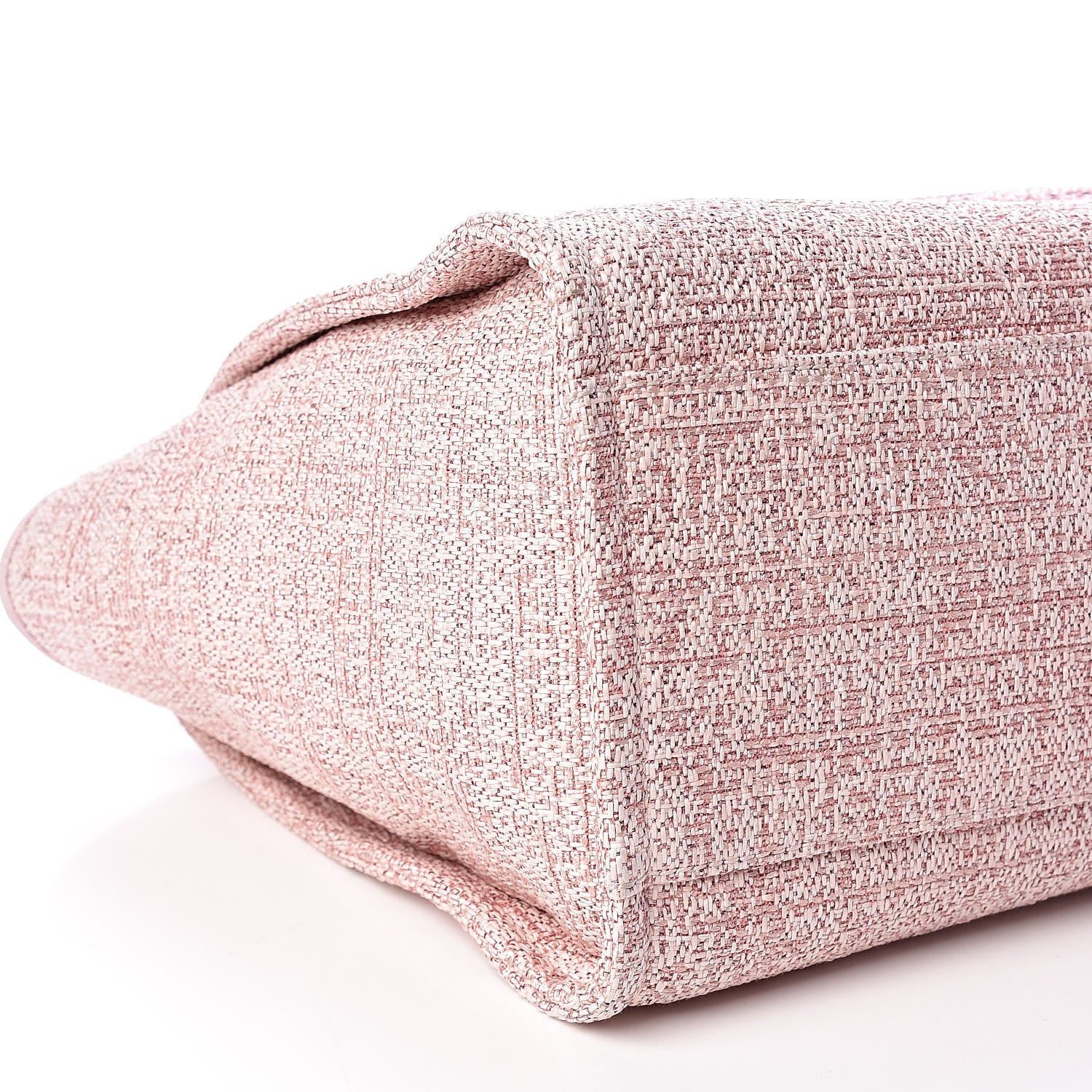 Chanel Straw Lurex Large Deauville Tote Pink 9 of 10