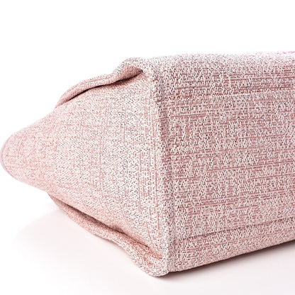 Chanel Straw Lurex Large Deauville Tote Pink 9 of 10