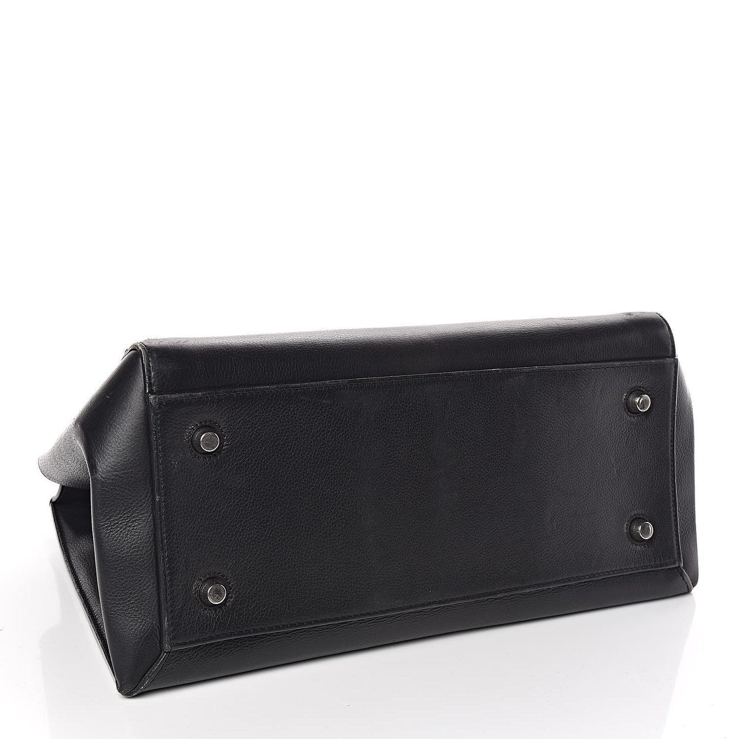 Grained Calfskin Medium Edge Shoulder Bag Black