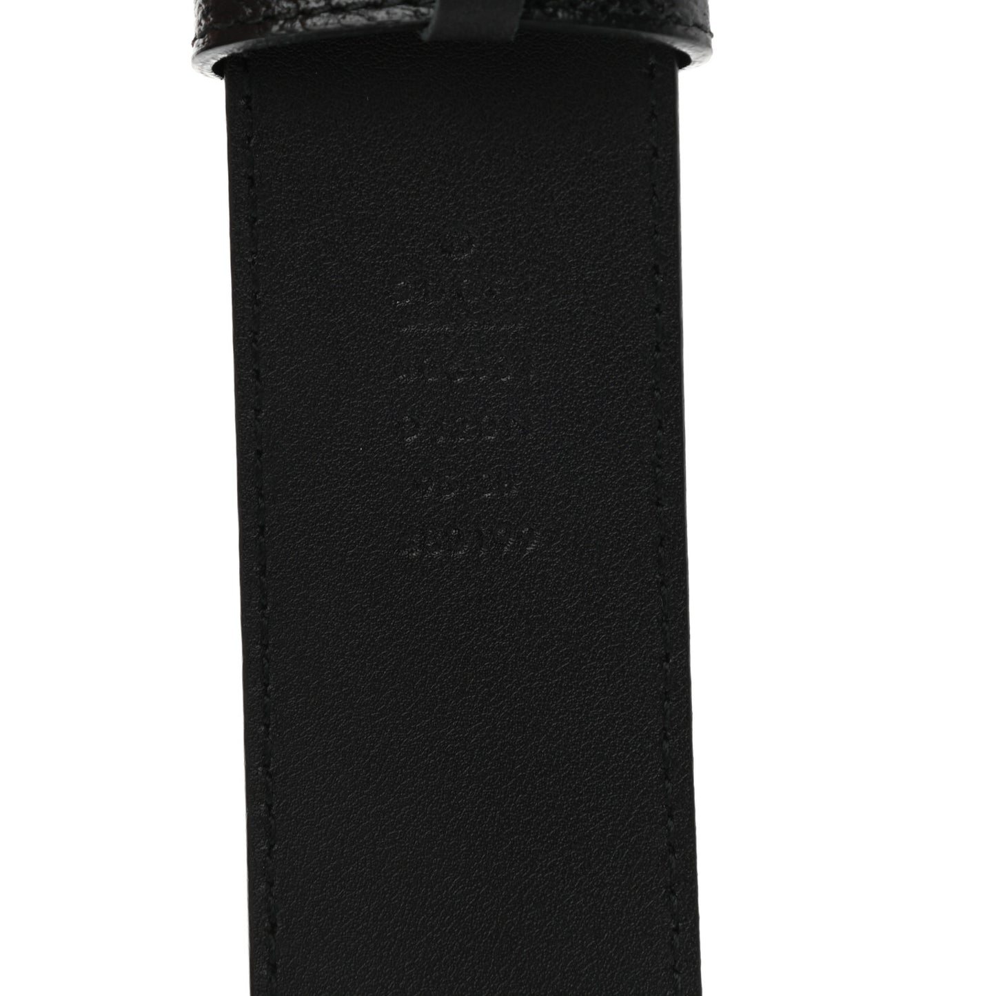 Textured Dollar Calfskin Nickel Double G 40mm Belt 95 38 Black