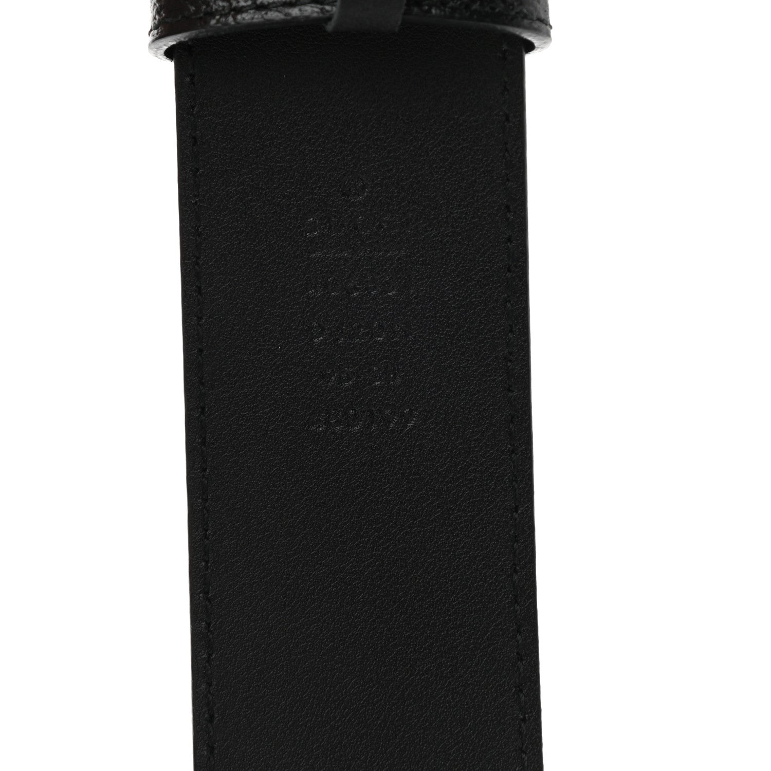 Gucci Textured Dollar Calfskin Nickel Double G 40mm Belt 95 38 Black 3 of 5