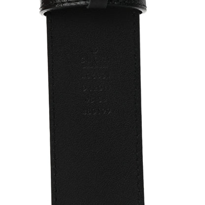Gucci Textured Dollar Calfskin Nickel Double G 40mm Belt 95 38 Black 3 of 5