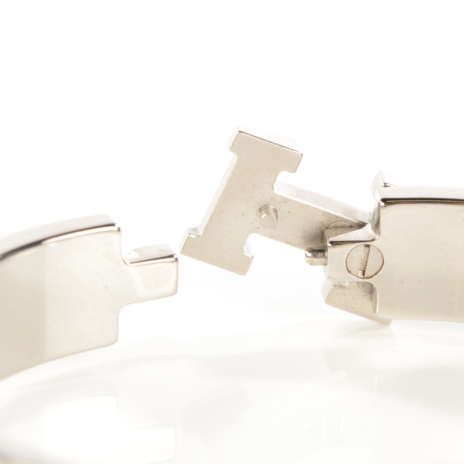 Hermes Enamel Narrow Clic Clac H Bracelet PM White 5 of 5