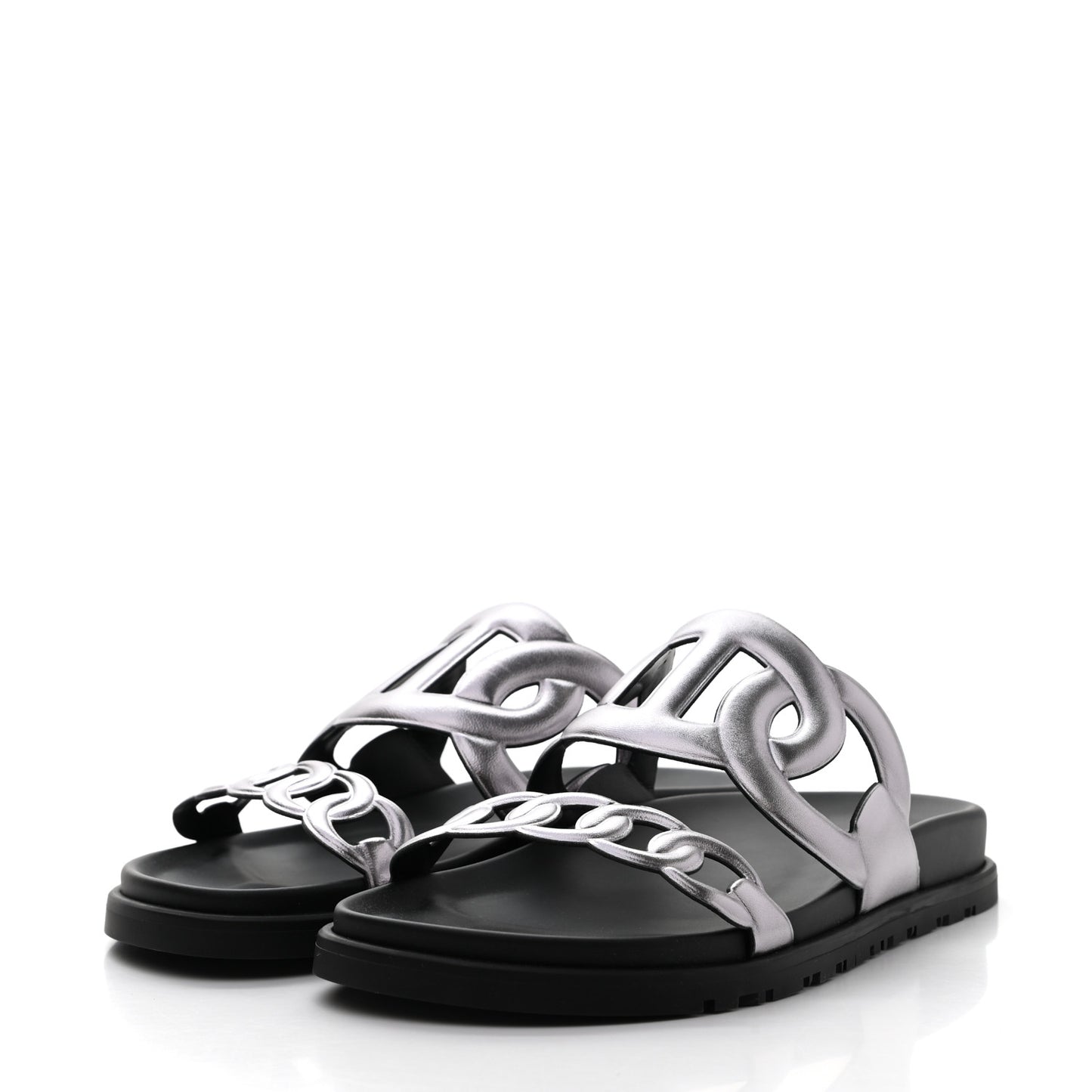 Nappa Extra Sandals 38 Gris Argent