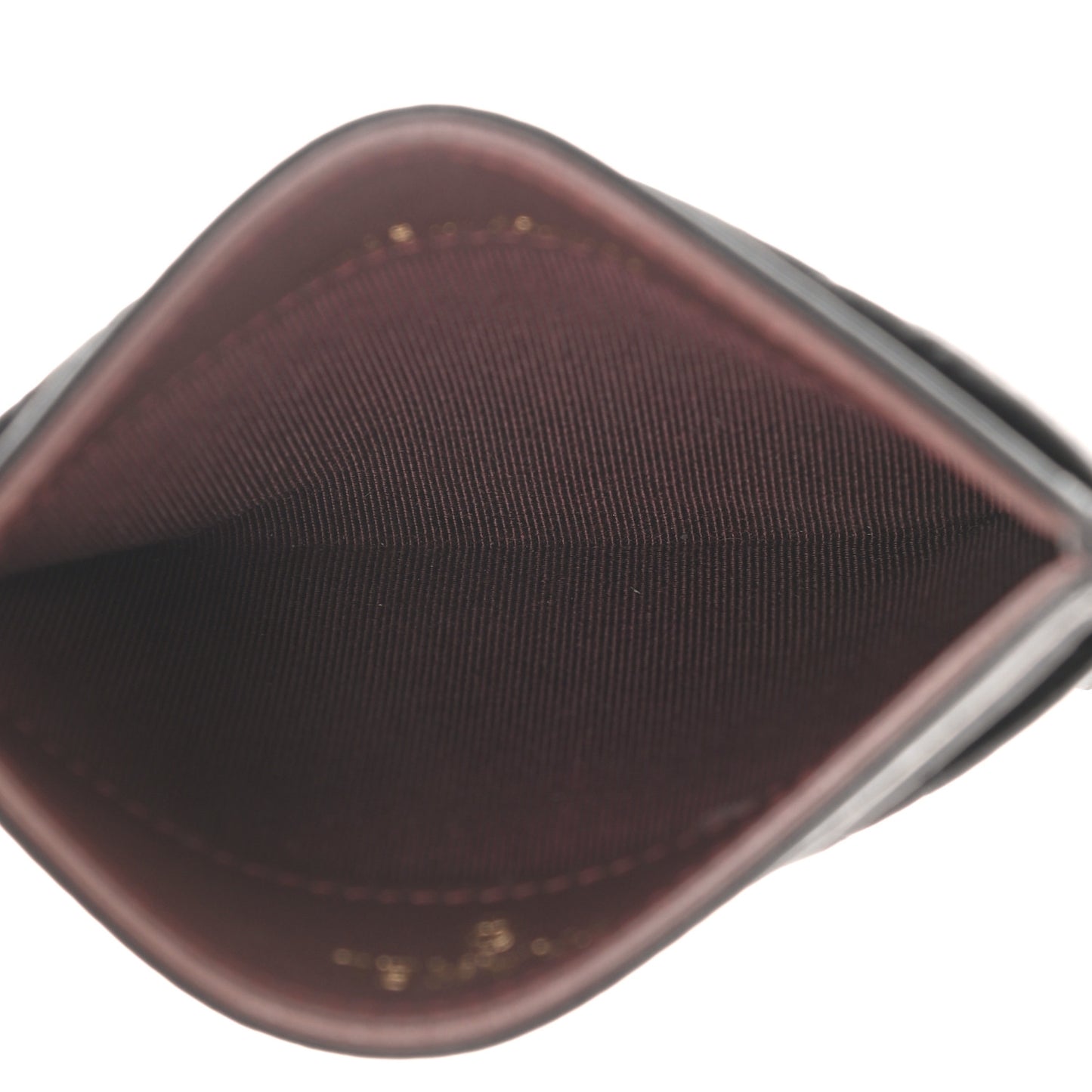 Lambskin Quilted Card Holder Black
