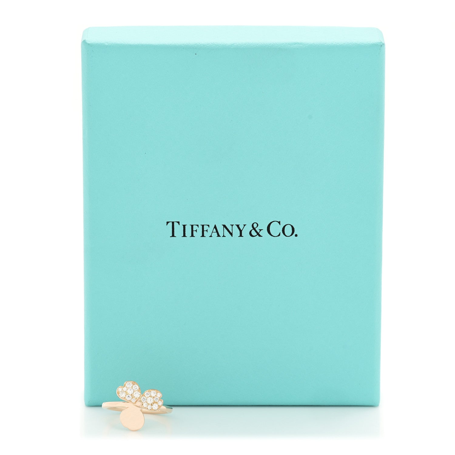 Tiffany 18K Rose Gold Diamond Paper Flowers Ring 47 4 5 of 5