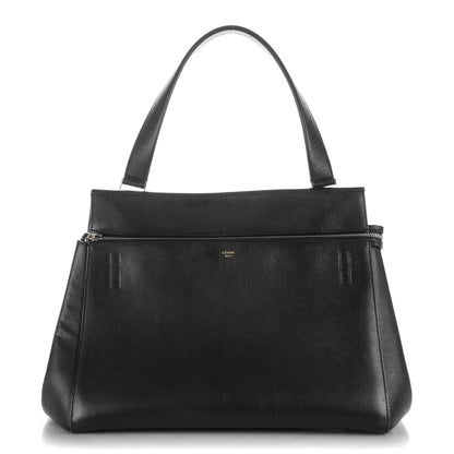Celine Supple Calfskin Medium Edge Shoulder Bag Black 1 of 7