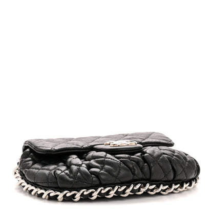 Chanel Washed Lambskin Quilted Mini Chain Around Flap Black 4 of 13