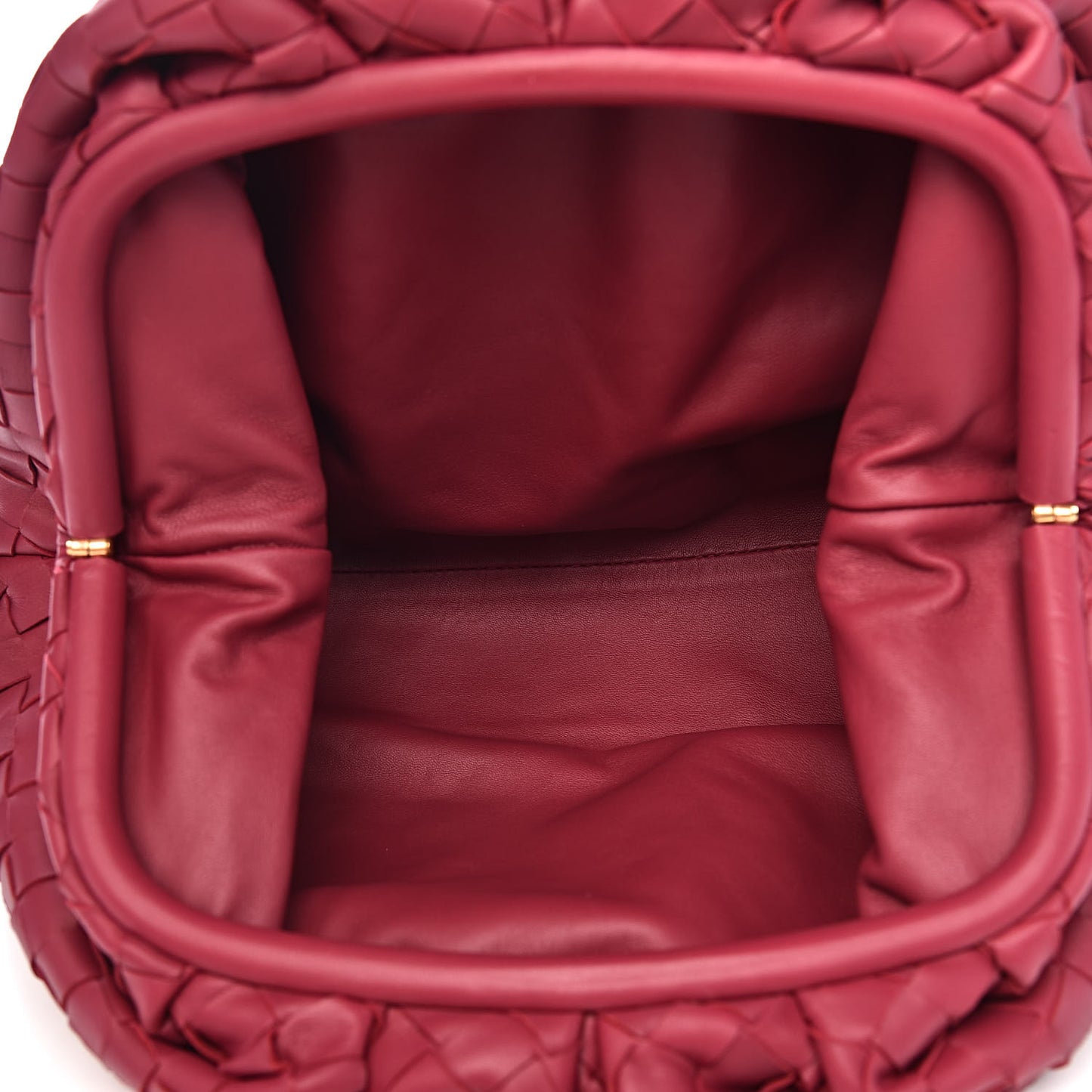 Nappa Maxi Intrecciato The Pouch Oversized Clutch Amaranto