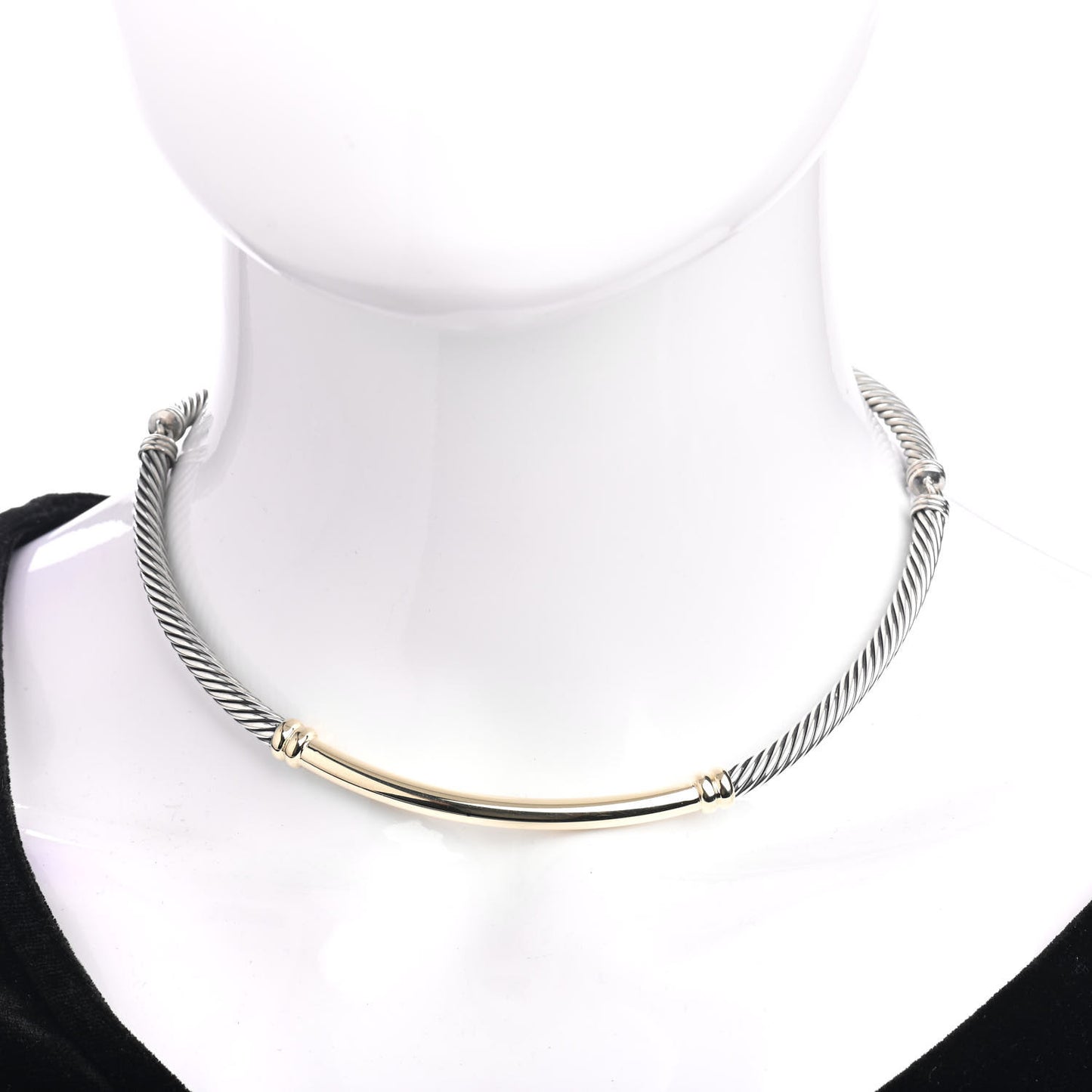 Sterling Silver 14K Yellow Gold Metro Cable Necklace