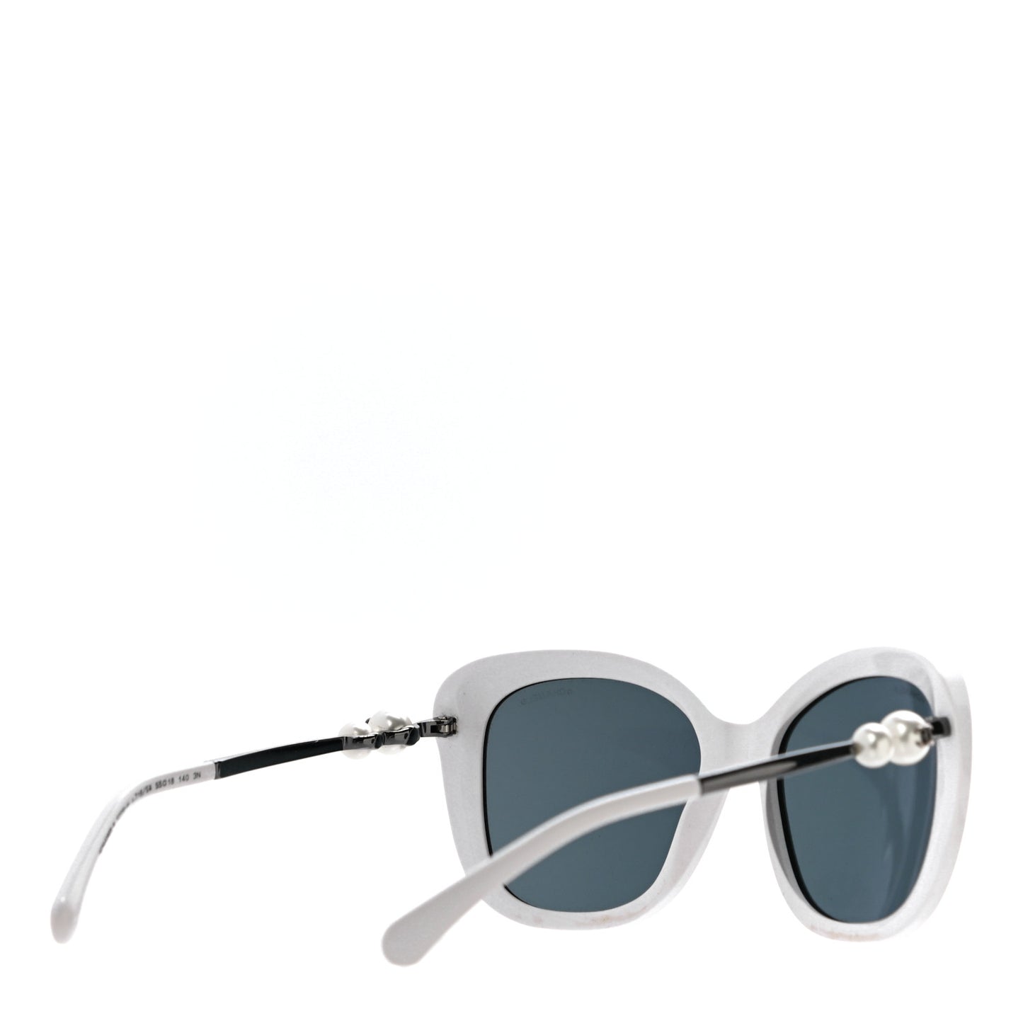 Acetate Butterfly Winter Pearl Sunglasses 5339-H White