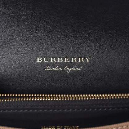 Burberry House Check Bridle Calfskin Madison Buckle Bag Burgundy 6 of 8