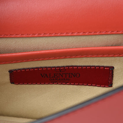 Valentino Garavani Calfskin Rockstud Crossbody Messenger Bag Deep Coral 6 of 7