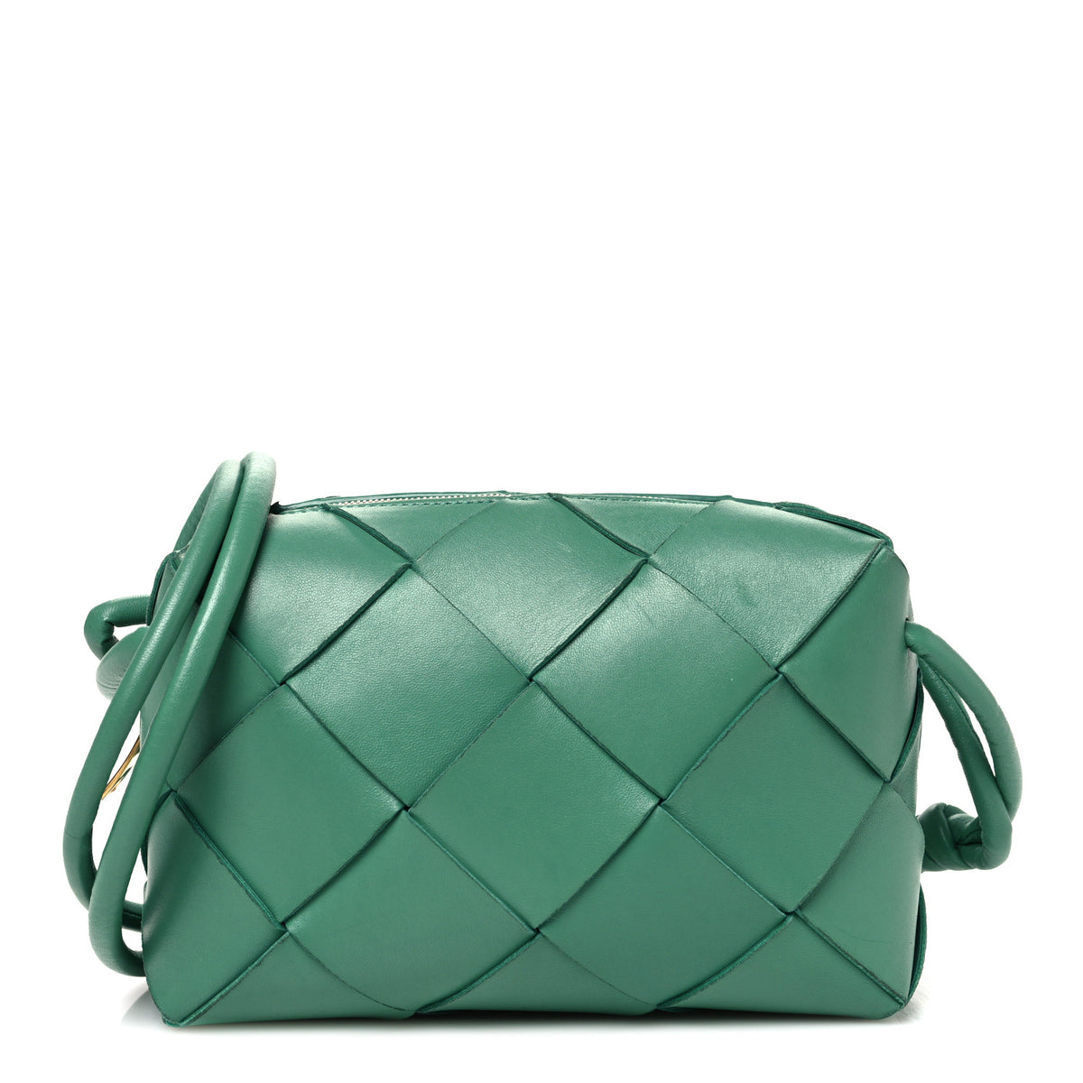 Bottega Veneta Lambskin Maxi Intrecciato Small Cassette Camera Bag Mermaid 1 of 9