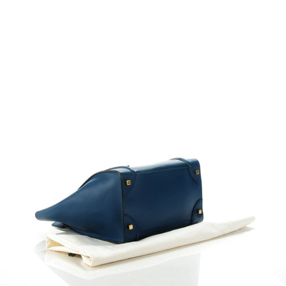 Celine Smooth Calfskin Mini Bi-Color Luggage Ocean Blue 4 of 7