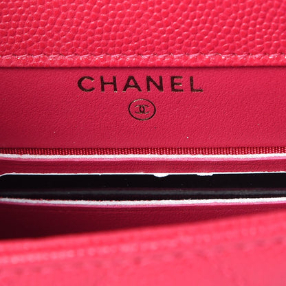 Chanel Caviar Quilted Golden Class Phone Holder Fuchsia 5 of 8