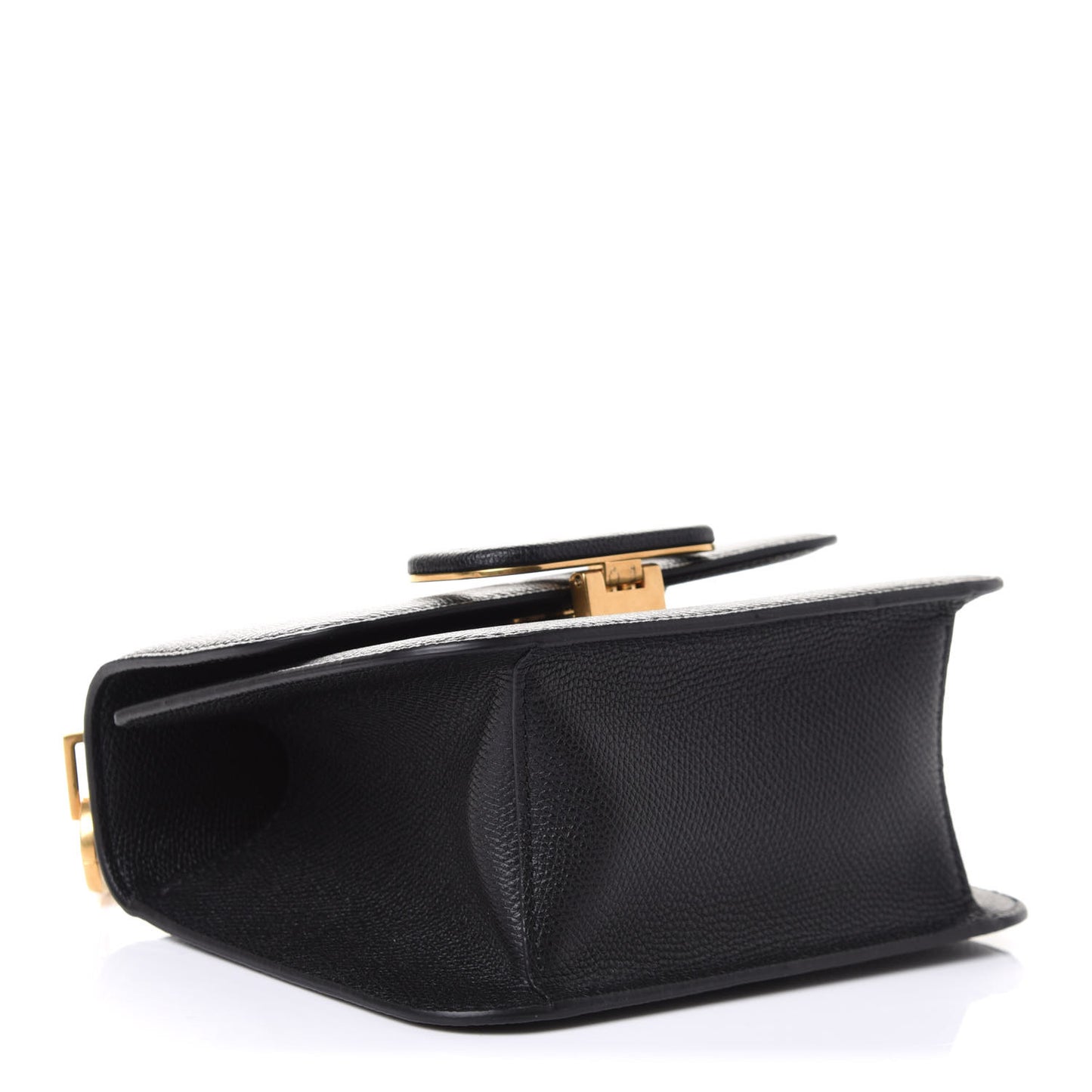 Grainy Calfskin Small VSling Shoulder Bag Black