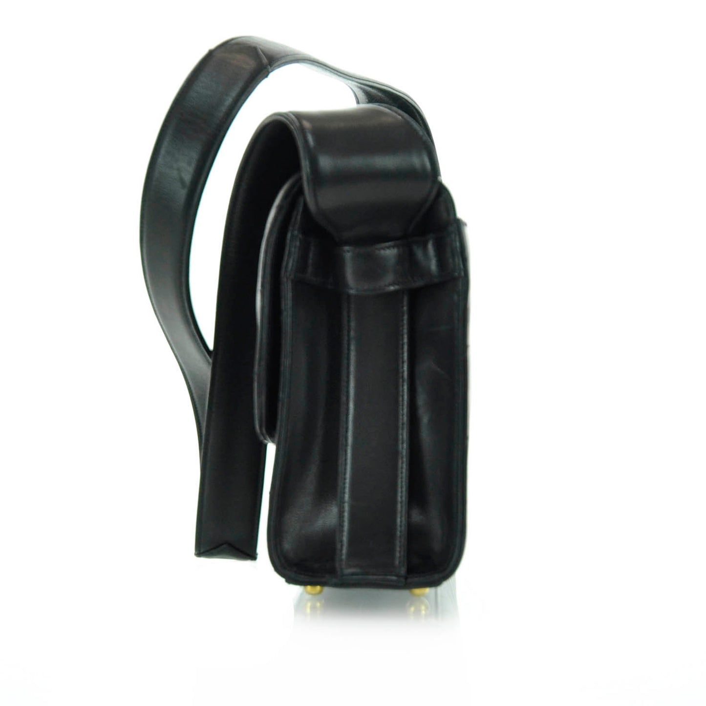 Lambskin Chevron Flap Bag Black