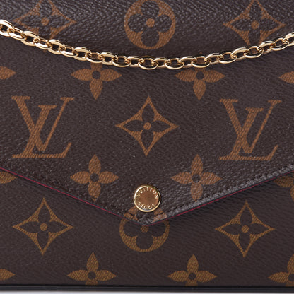 Louis Vuitton Monogram Pochette Felicie Chain Wallet Fuchsia 10 of 10