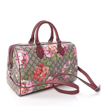 Gucci GG Supreme Monogram Blooms Medium Boston Beige Multicolor Dry Rose 2 of 9
