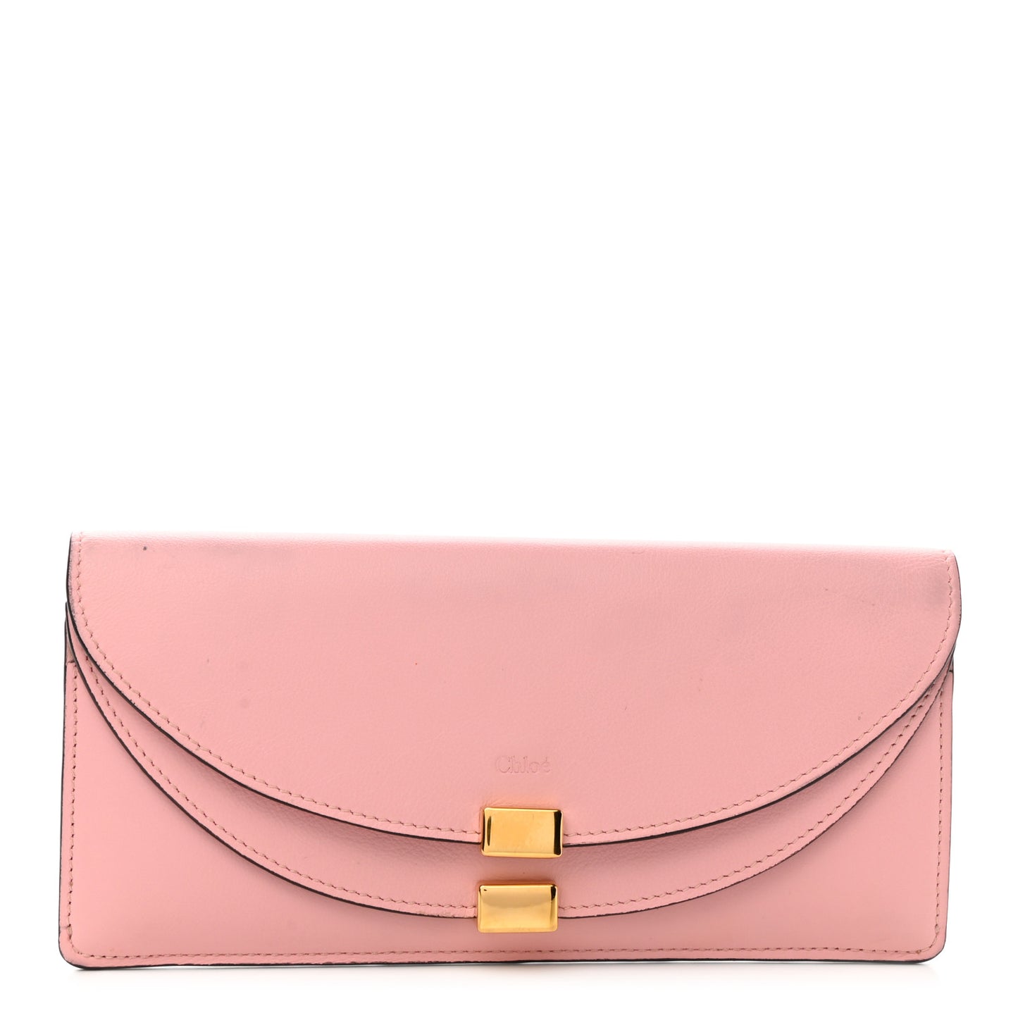 Calfskin Georgia Flap Wallet Washed Pink