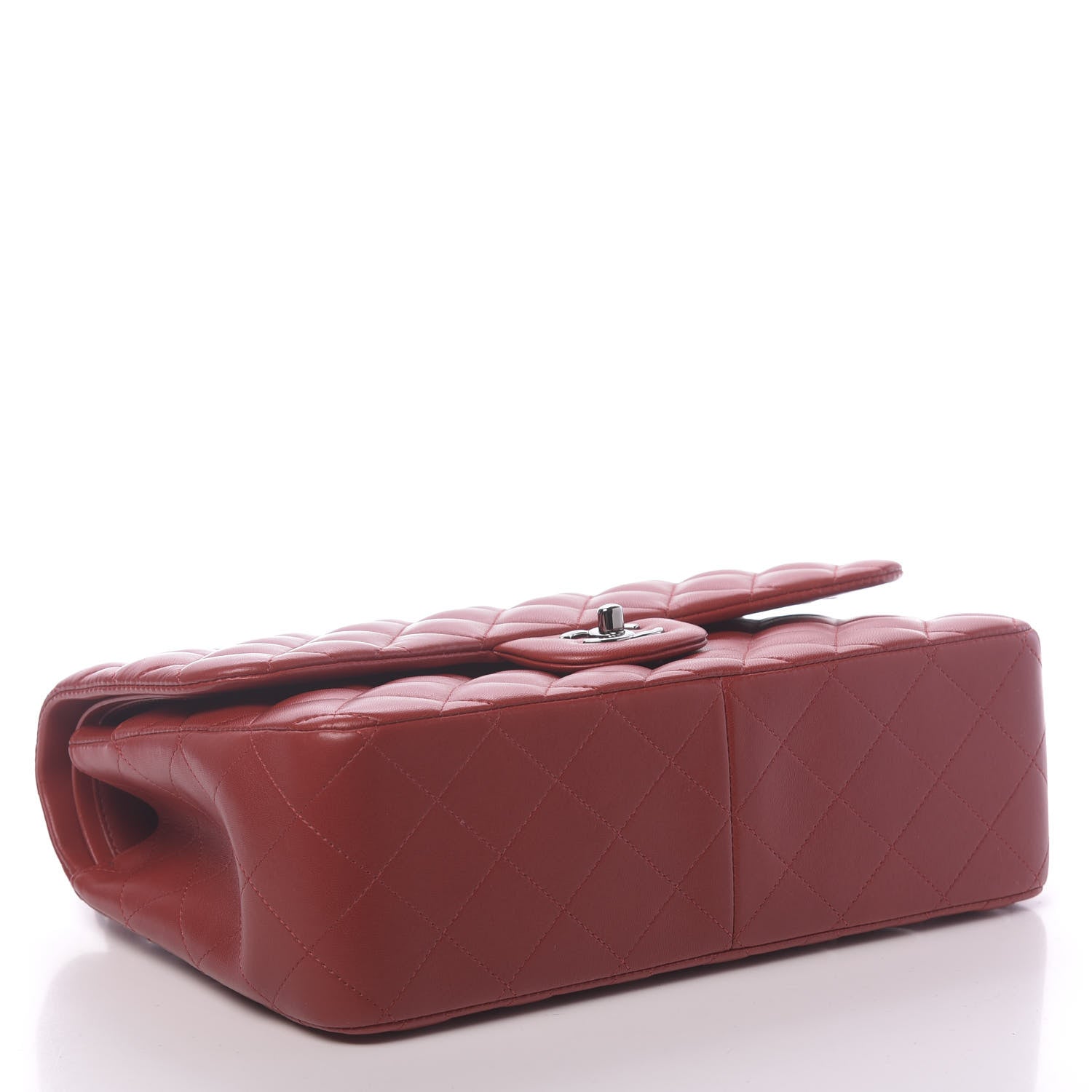 Chanel Lambskin Quilted Jumbo Double Flap Red 4 of 12