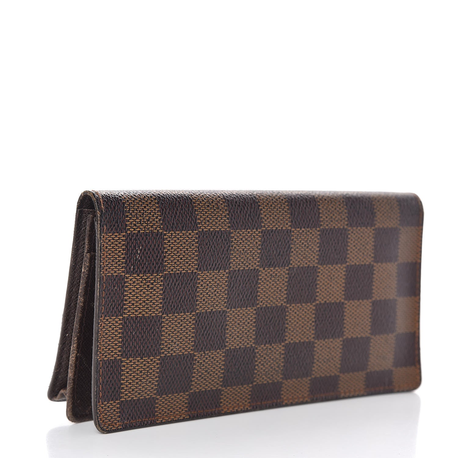 Louis Vuitton Damier Ebene Checkbook Cover Wallet 3 of 13