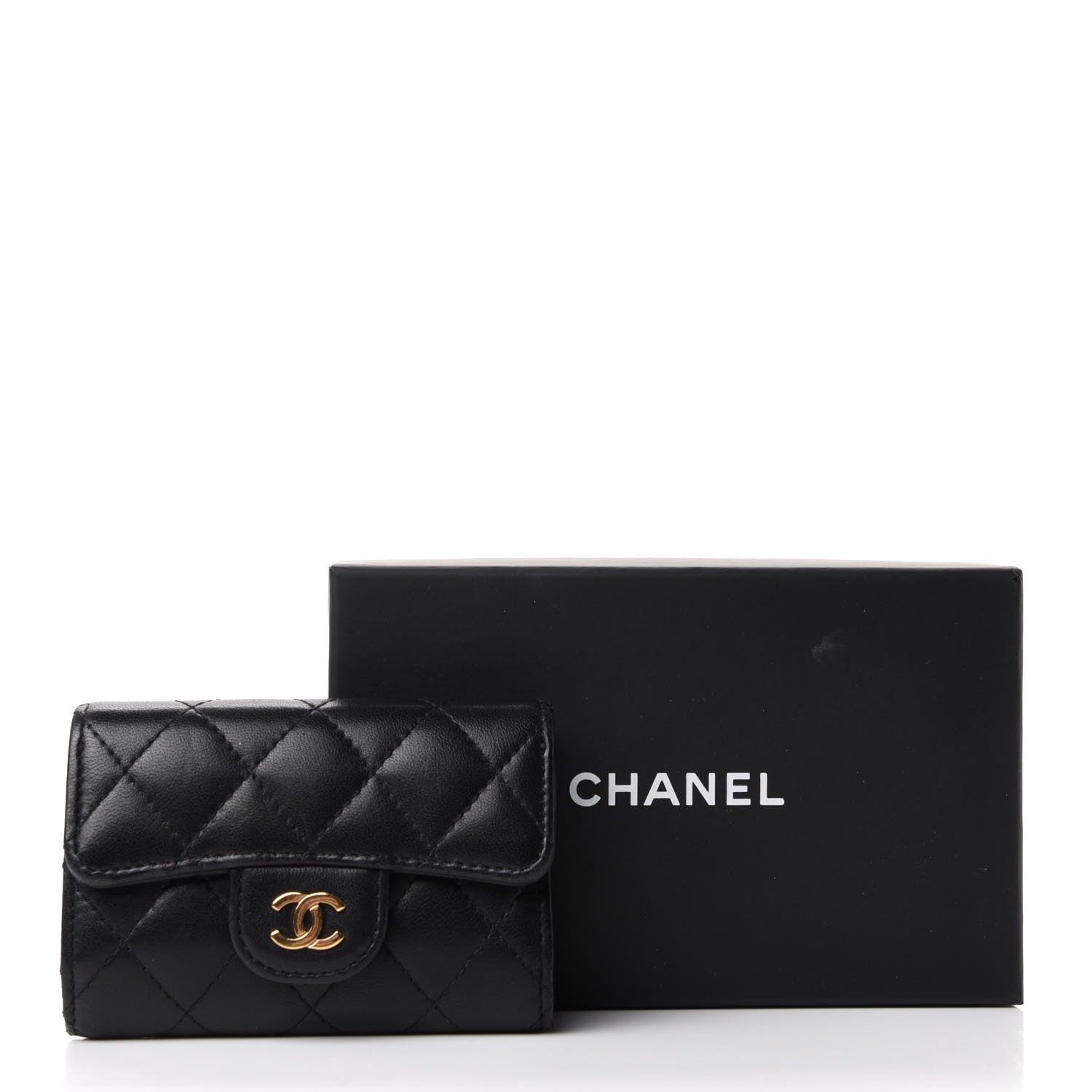 Chanel Lambskin Quilted 4 Key Holder Black 9 of 9