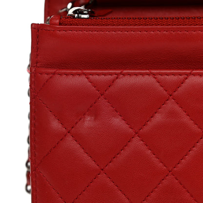 Chanel Lambskin Quilted Boy Wallet On Chain WOC Red 13 of 16