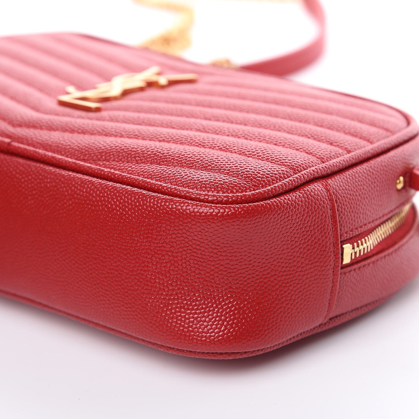 Grain De Poudre Matelasse Monogram Mini Lou Camera Bag Eros Red