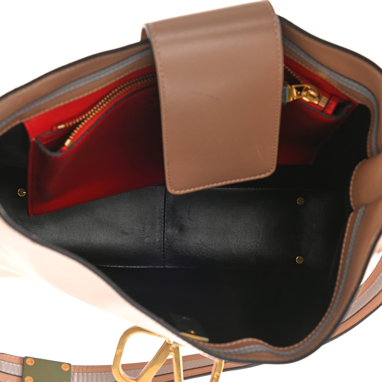 Smooth Calfskin VSling Hobo Bag Camel Rose