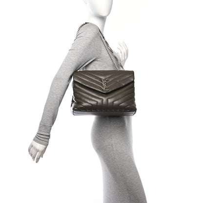 Saint Laurent Calfskin Y Quilted Monogram Medium Loulou Chain Satchel Faggio 2 of 11