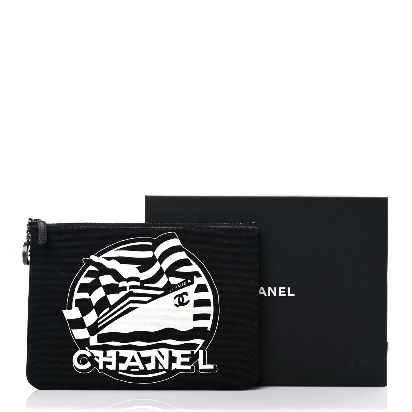Canvas La Pausa Large Cosmetic Case Black
