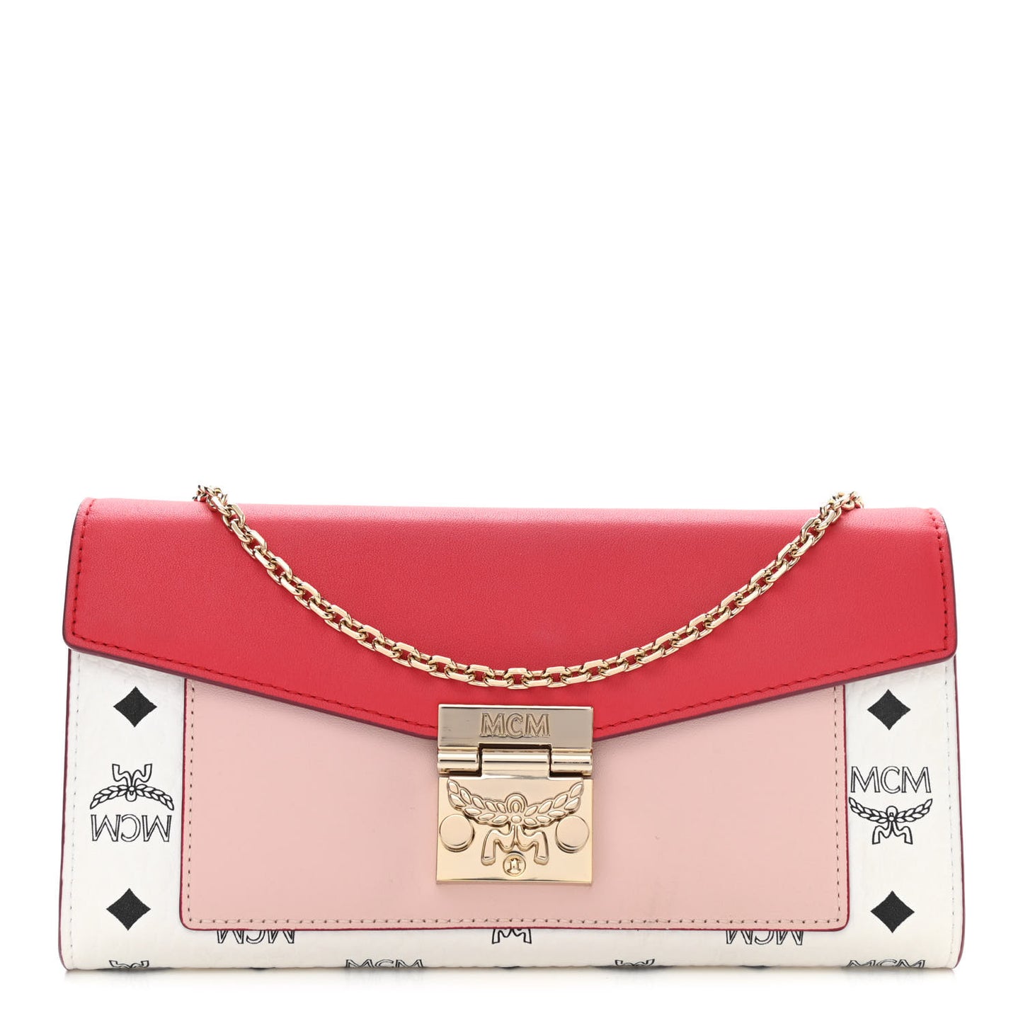 Visetos Large Patricia Wallet On Chain Block Pink