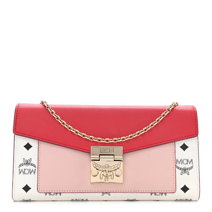 MCM Visetos Large Patricia Wallet On Chain Block Pink 1 of 11