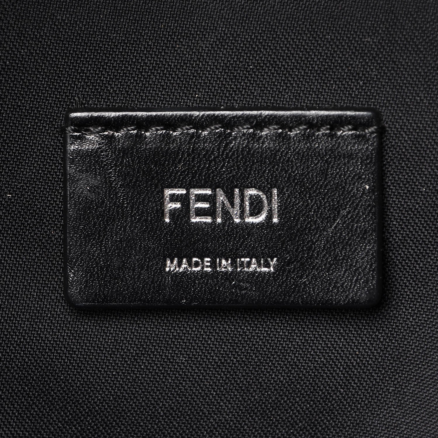 Fendi Nylon Vitello Elite Monster Eyes Rounded Backpack Black Yellow 6 of 7