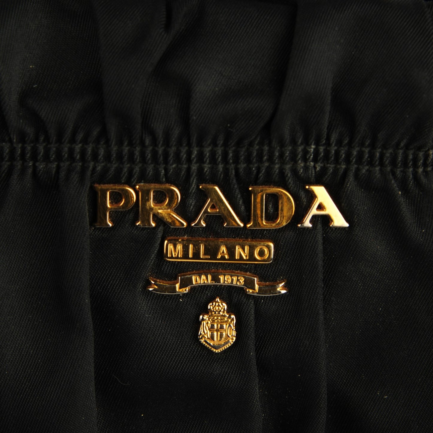 Tessuto Nylon Gaufre Shopping Satchel Black