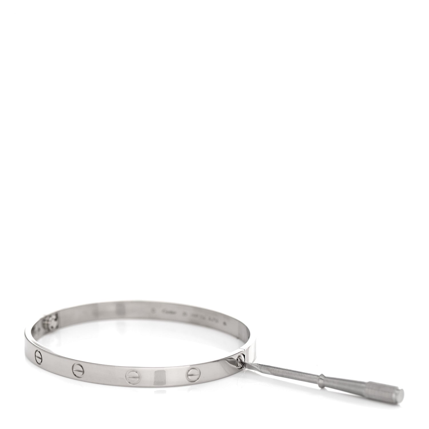 Cartier 18K White Gold LOVE Bracelet 20 3 of 5