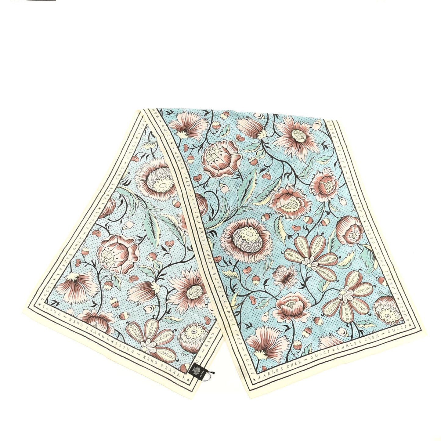 Silk Alsacienne Flower Print Scarf