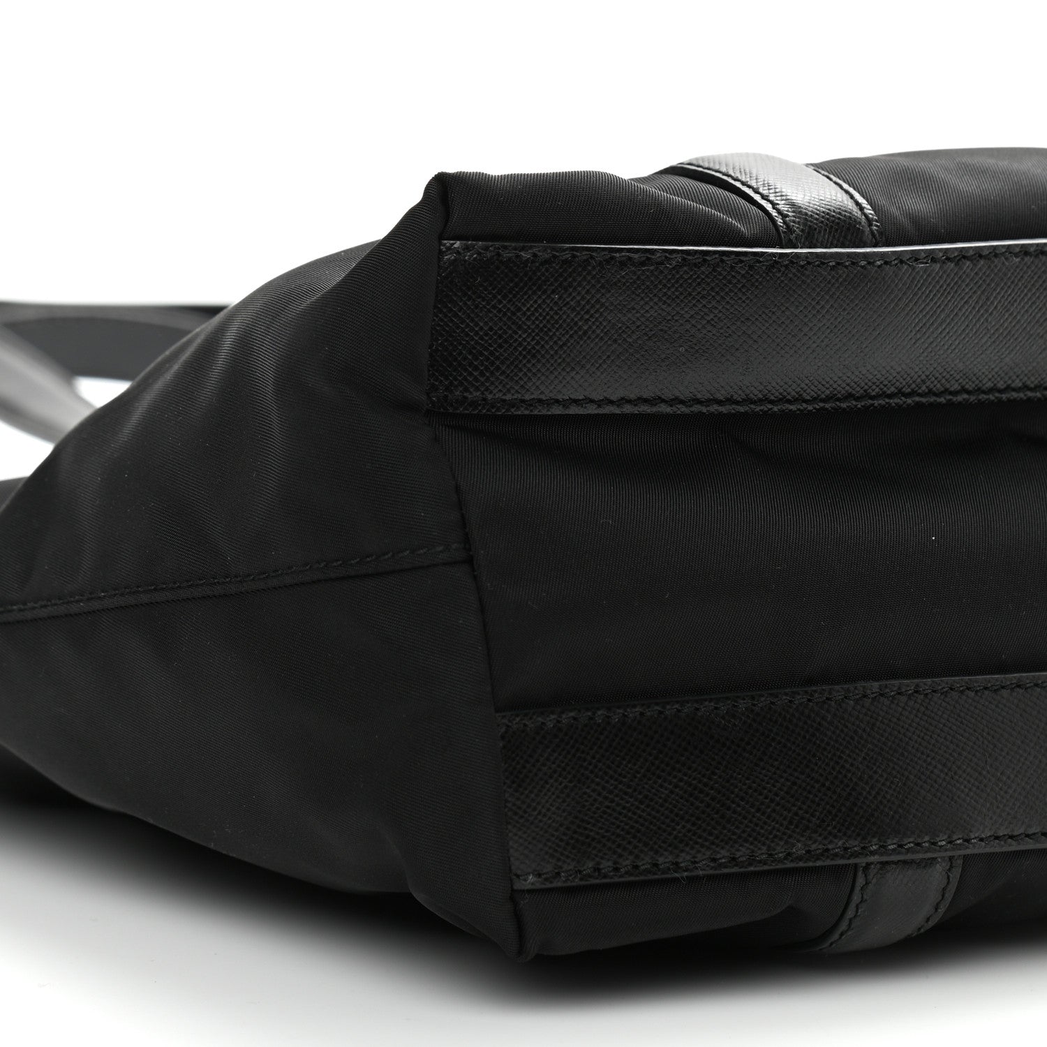 Prada Tessuto Nylon Saffiano Tote Black 9 of 10